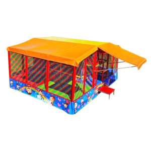 Małpi gaj - sala zabaw - mobilny plac z trampolinami na przyczepie
